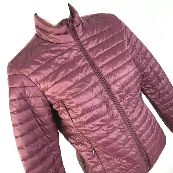 Women's Quilted Jacket - Purple - Picture 3 of 12